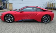 BMW i8 Fully vinyl wrapped in matt laminated red chrome