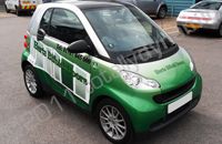 Smart ForTwo with printed metallic vinyl car wrap by Totally Dynamic North London