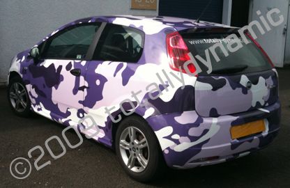 Fiat Punto wrapped in Camo at Totally Dynamic Central Scotland