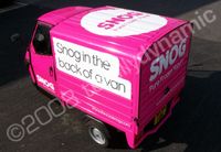 Piaggio van wrapped by Totally Dynamic North London