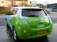 Nissan Leaf wrapped in full colour design for ASDA by Totally Dynamic Leeds