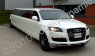 Audi Q7 Stretched Limousine wrapped white by Totally Dynamic Leeds Bradford