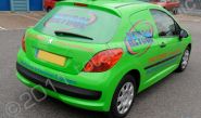 Peugeot 207 van wrapped green with cut graphics by Totally Dynamic North London