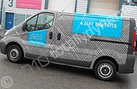 Nissan van wrapped for A Suit That Fits by Totally Dynamic North London
