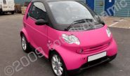 Smart car wrapped matt pink by Totally Dynamic North London