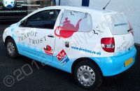 VW Up vinyl wrapped in printed design by Totally Dynamic Central Scotland