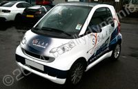 Smart Fortwo wrapped in printed wrap by Totally Dynamic North London