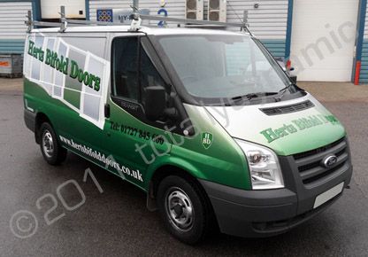 Ford Transit wrapped in full colour printed design by Totally Dynamic North London
