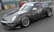 Porsche 997 Carrera Cup wrapped matte metallic grey plus graphics by Totally Dynamic North London