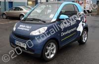 Smart Car wrapped for White Hart Properties by Totally Dynamic North London