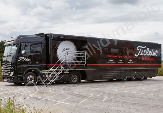 Titleists European Tour Support Vehicle fully vinyl wrapped