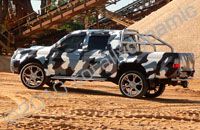 Mitsubishi L200 wrapped in a printed camo wrap by Totally Dynamic Southampton