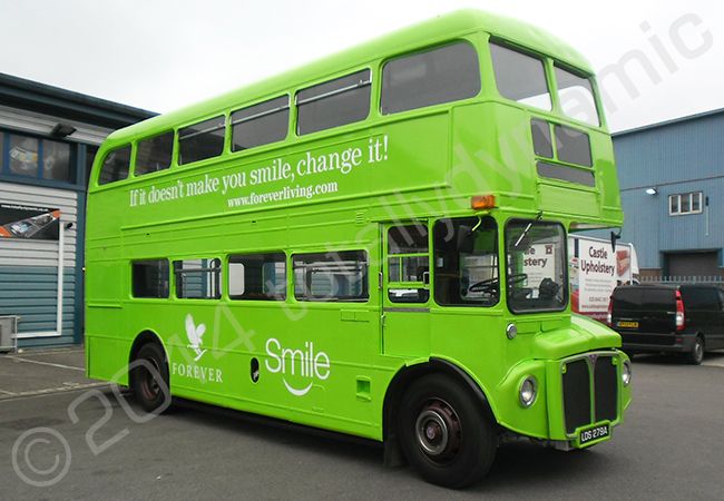 Routemaster fully wrapped for Kings Ferry in a vinyl bus wrap by Totally Dynamic North London