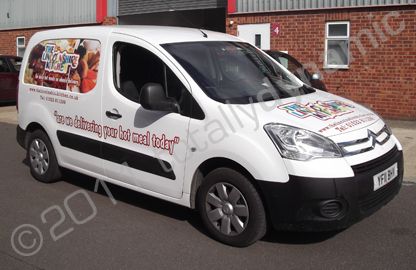 Citroen Berlingo van with wrapped recess panels and cut graphics by Totally Dynamic Lincoln