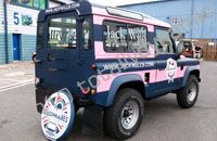 Landrover wrapped for Jack Wills by Totally Dynamic North London