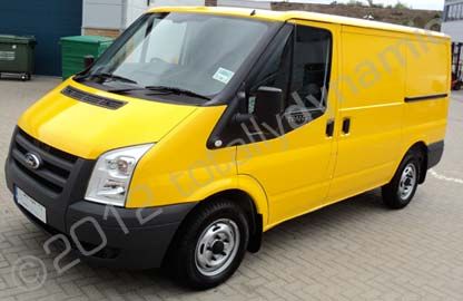 Ford Transit wrapped in gloss yellow vinyl film by Totally Dynamic North London