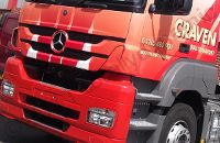 Craven Transport Lorry fleet wrapped in full colour design by Totally Dynamic Lincolnshire