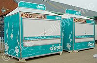 2 Dash Kiosks wrapped by Totally Dynamic North London