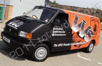 VW Transporter wrapped in full printed and part matte wrap by Totally Dynamic South London