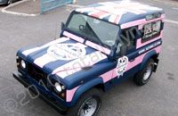 Landrover wrapped for Jack Wills by Totally Dynamic North London