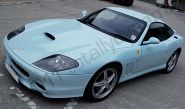 Ferrari 575 wrapped printed  baby blue by Totally Dynamic South London