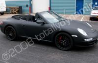 Porsche 997 wrapped matt black by Totally Dynamic North London