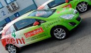 Vauxhall Corsas wrapped in full colour printed design by Totally Dynamic North London