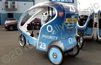 Rickshaws wrapped for O2 by Totally Dynamic North London