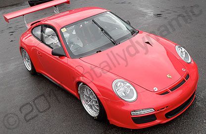 Porsche GT3 RS Carrera Cup race car wrapped gloss red by Totally Dynamic North London