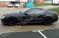 Mercedes SL wrapped matt black by Totally Dynamic Leeds/Bradford