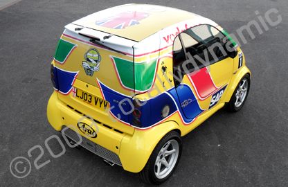 Smart car wrapped by Totally Dynamic North London