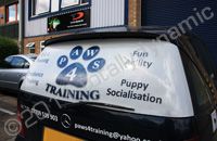 Mercedes A Class with perforated rear window and graphics by Totally Dynamic Norfolk