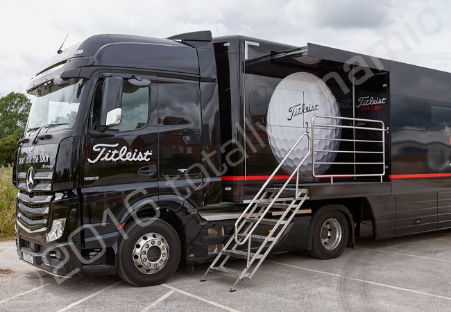 Titleists European Tour Support Vehicle fully vinyl wrapped