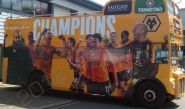 Double Decker Buses fully wrapped for Wolves FC