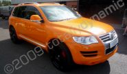 VW Touareg wrapped bright orange by Totally Dynamic South London