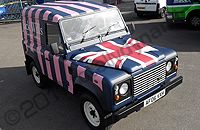 Land Rover Defender 90 SWB wrapped in printed matte wrap by Totally Dynamic North London