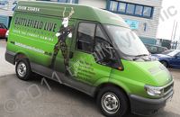 Ford Transit wrapped with printed matte design by Totally Dynamic North London
