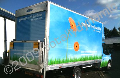 Luton Van wrapped for Renfrewshire Council