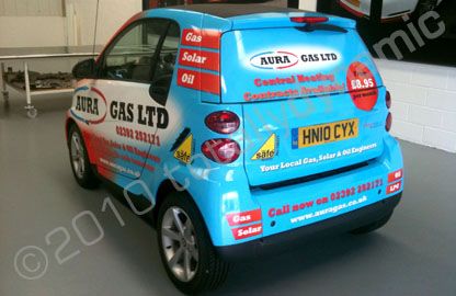 Smart Fortwo wrapped for Aura Gas by Totally Dynamic Southampton