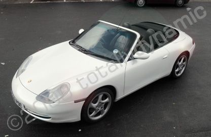 Porsche wrapped pearlescent white by Totally Dynamic North London