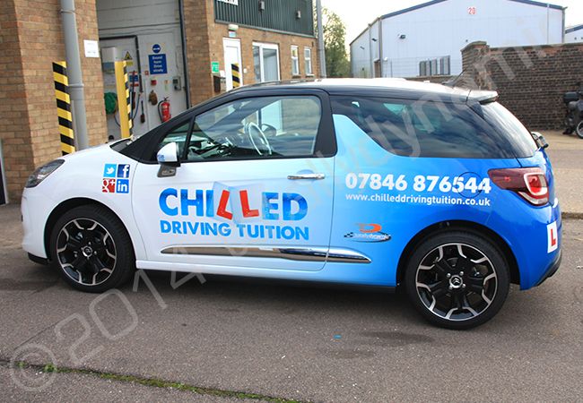 Citroen DS3 fully vinyl wrapped in a printed vehicle wrap design by Totally Dynamic Norfolk