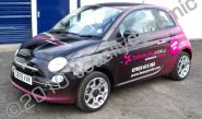 Fiat 500 wrapped for Beauty Rokz by Totally Dynamic Central Scotland