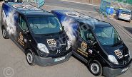 Two Renault Trafic vans wrapped for ETS by Totally Dynamic North London