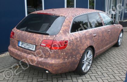 Audi wrapped in rust effect