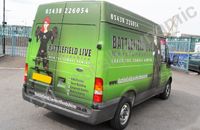 Ford Transit wrapped with printed matte design by Totally Dynamic North London
