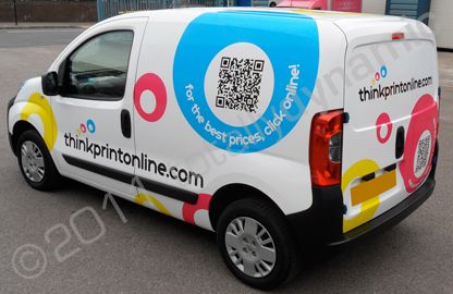Peugeot Bipper wrapped for Thinkprintonline.com by Totally Dynamic North London