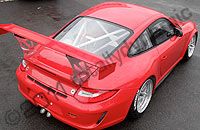 Porsche GT3 RS Carrera Cup race car wrapped gloss red by Totally Dynamic North London