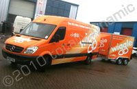 Mercedes van and trailer wrapped with printed wrap by Totally Dynamic Southampton
