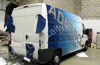 Fiat Ducato vans (2) wrapped for Advance Couriers by Totally Dynamic Leicester