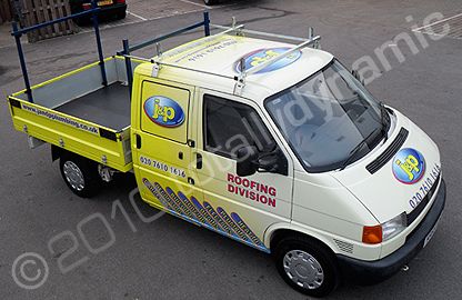 VW T4 Pick-up wrapped for J & P Plumbing by Totally Dynamic North London